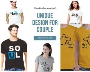unique design for couple tshirts