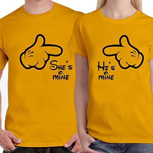 lover couple same t-shirts
