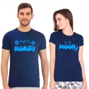 lover couple same t-shirts