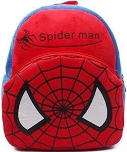 To show spider man cartoon fabric soft toy school bag for kids