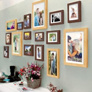 Art Street Shooting Star Wall Photo Frame for Living Room Set Of 16 Pcs photo frames